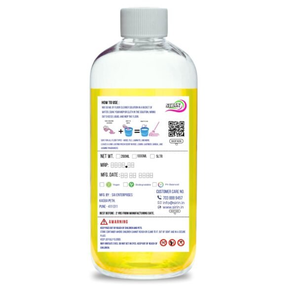 Sirin 5x Tougher Floor Cleaner Lemon Travel Size (200ml) - Image 2