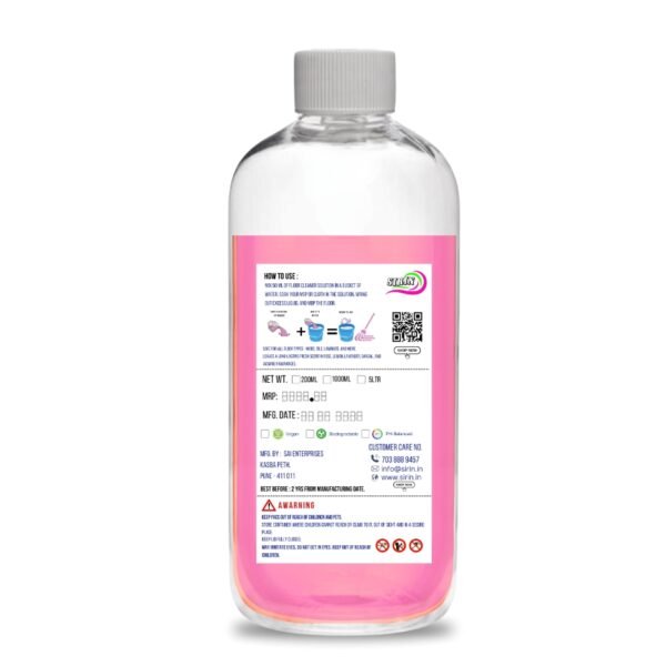 Sirin 5x Tougher Floor Cleaner RoseTravel Size (200ml) - Image 2